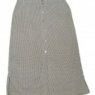 Womens Blue White DUCK HEAD Button Front Skirt 16