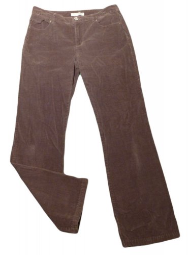 Womens Gray CRAZY HORSE LIZ CLAIBORNE Corduroy Pants 6 X 29 3/4 Cotton Blend