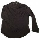 Womens Black FASHION BUG Stretch Button Front Blouse Medium