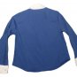 Womens Blue White TALBOTS Long Sleeve Blouse 10P 100% Cotton