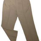 Mens Green HAGGAR Gentlemens Fit Pleated Dress Pants 45 X 31 1/4