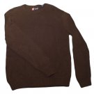 Mens Brown CHAPS RALPH LAUREN Pullover Sweater L Large 100% Cotton
