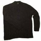 Mens Black CROFT & BARROW Half Zip Sweater XL Cotton Blend