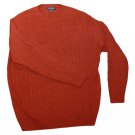 Mens Wine ROUNDTREE & YORKE Pullover Sweater XLT 100% Cotton