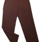 Womens Brown LARRY LEVINE Dress Pants 10 X 30 3/4 100% Polyester