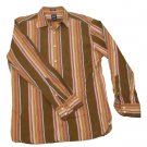 Mens Multi-Color GAP Fitted Long Sleeve Shirt Medium 100% Cotton