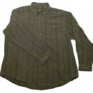 Mens Green Black HAGGAR Button Down Shirt XXL