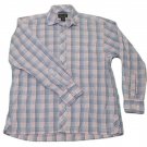 Mens Blue White Pink ALEXANDER JULIAN Button Down Shirt Large