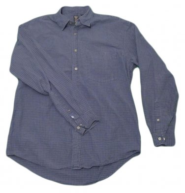 Mens Blue IZOD JEANS Button Down Shirt Medium