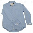 Mens Blue White IZOD Long Sleeve Medium