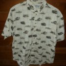 Mens Brown Tan Black ROUNDTREE & YORKE Short Sleeve Shirt Large