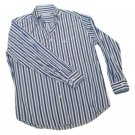 Mens Blue White ALEX CANNON Button Down Shirt M