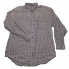 Mens Multi-Color IZOD Long Sleeve Shirt L Large 100% Cotton