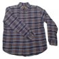 Mens Brown Blue Gray ST JOHNS BAY Flannel Button Down Shirt Large