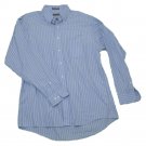 Mens Blue Gray White ARROW Long Sleeve Shirt Large