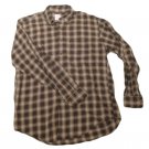 Mens Brown Black Tan BROOKS BROTHERS Button Down Shirt Medium