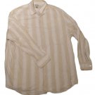 Mens Tan Off White CONCEPTS By CLAIBORNE Button Down Shirt 3XLT