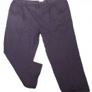 Mens Blue KING SIZE Pleated Casual Pants 52 X 30 1/4 100% Cotton