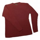 Mens Maroon CROFT & BARROW Pullover Sweater XL 100% Cotton