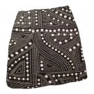Womens Black White XHILARATION Skirt Medium 100% Polyester