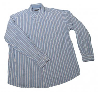 Mens Multi-Color ST JOHNS BAY Long Sleeve Shirt L Large 100% Cotton