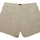 Mens Tan DOCKERS Pleated Casual Shorts 52 100% Cotton