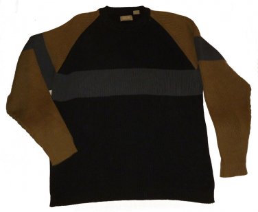 Mens Black Brown Gray ARROW Pullover Sweater XXL