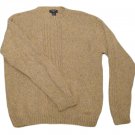 Mens Brown Tan Dockers Pullover Sweater Medium 100% Cotton