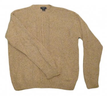 Mens Brown Tan Dockers Pullover Sweater Medium 100% Cotton