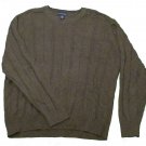 Mens Gray JOHN ASHFORD Pullover Sweater XL 100% Cotton