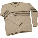 Mens Multi-Color LIBERTY V Neck Pullover Sweater M Medium Cotton Blend