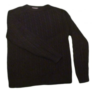 Mens Black ROUNDTREE & YORKE Pullover Sweater Medium 100% Cotton