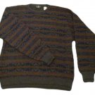 Mens Black Gray Brown THE ITALIAN SWEATER CO Pullover Sweater XL Acrylic Blend