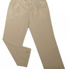 Mens Tan SAVANE Adjustable Waist Pleated Dress Pants 36 X 31 1/2