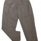 Womens Gray BRIAN TUCKER Pleated Casual Dress Pants 10