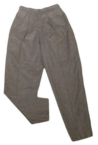 Womens Gray BRIAN TUCKER Pleated Casual Dress Pants 10