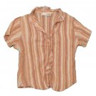 Womens Brown Pink White CHARLOTTE RUSSE Blouse Small