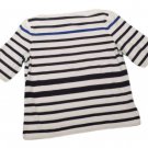 Womens Blue White LAUREN RALPH LAUREN Pullover Blouse Large