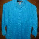 Womens Blue SAG HARBOR Blouse Small