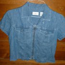 VILLAGER/LIZ CLAIBORNE Women's Blouse/Shirt - Blue - Size 8 - EUC