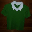 CHRISTOPHER & BANKS Women's Blouse/Shirt - Green/White - Size - Small - EUC