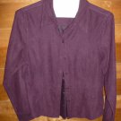 NEW YORK & CO Women's Blouse Shirt - Purple - Size Large - Long Sleeve - EUC *