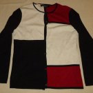 PARISIAN Women's Blouse/Sweater - Black/Red/Creme - Size Small - EUC*