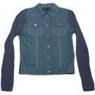 Womens Blue CDP & CO Button Front Blouse Small