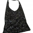 Womens Black Gray I.N. SAN FRANCISCO Pullover Blouse Small