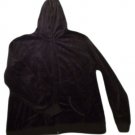 Womens Black NEW YORK & COMPANY Zip Front Blouse with Hood XL