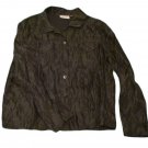 Womens Black CROFT & BARROW Button Front Blouse M/L