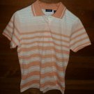 IZOD Women's Blouse - Peach/White - Size Small - EUC