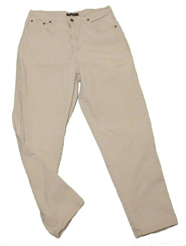 Womens Tan Bill Blass Stretch Denim Jeans 10 X 27 Cotton Blend