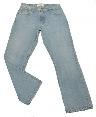 Womens Blue LEVI STRAUSS Stretch Mid Rise Boot Cut Denim Jeans 10 Misses